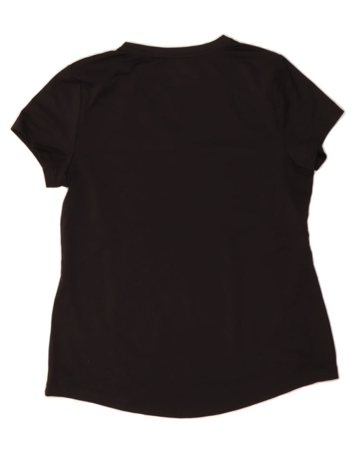 FILA Womens T-Shirt Top UK 14 Large Black Polyester Vintage Fila and Second-Hand Fila from Messina Hembry 