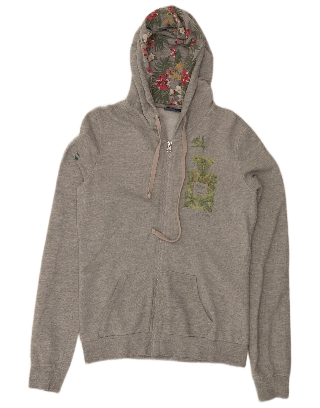 Γυναικείο πουλόβερ με κουκούλα LOTTO UK 14 μεγάλο γκρι βαμβακερό