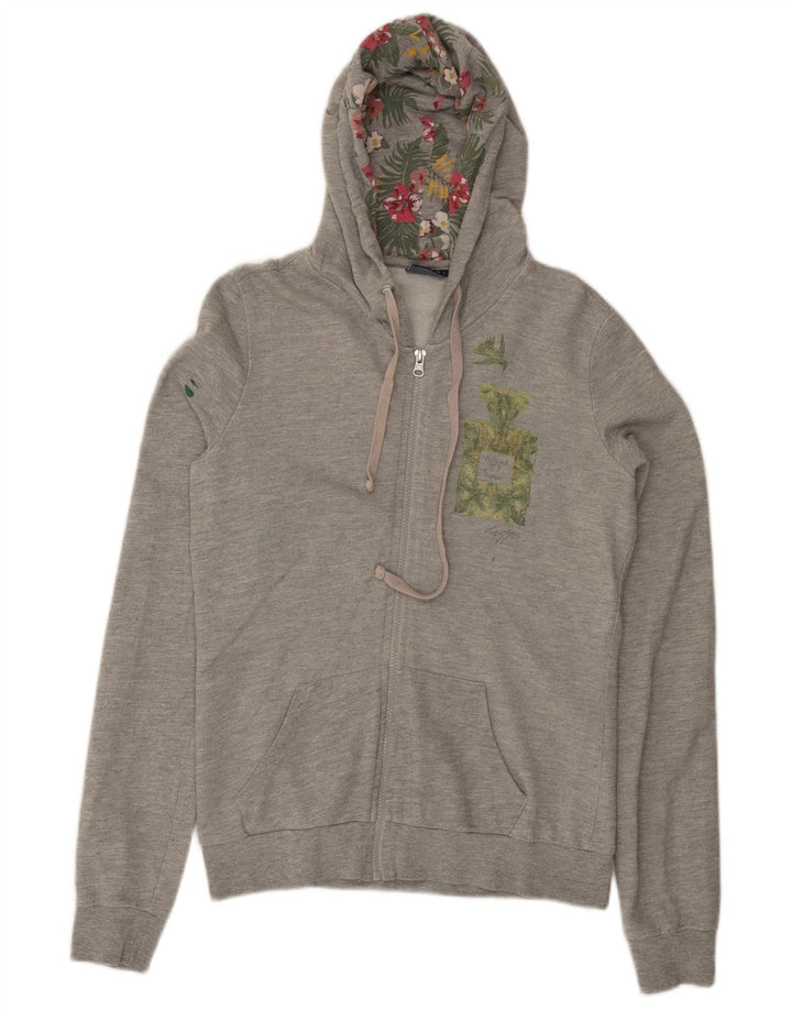 Γυναικείο πουλόβερ με κουκούλα LOTTO UK 14 μεγάλο γκρι βαμβακερό