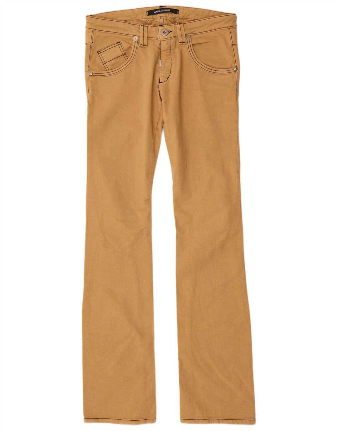 Against My Killer Γυναικείο Χαμηλό Παντελόνι IT 46 Large W32 L36 Beige