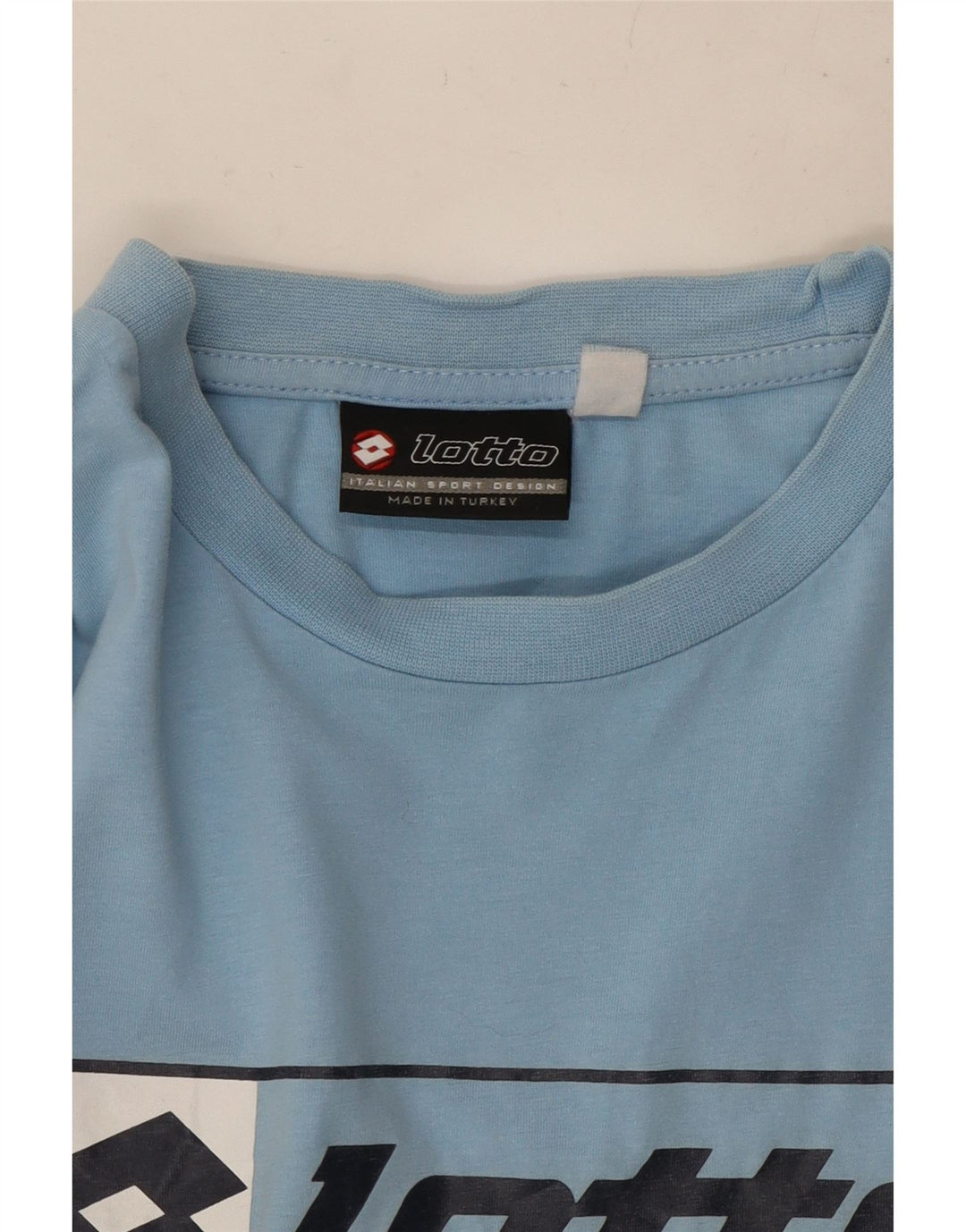 Ανδρικό γραφικό μπλουζάκι Lotto Top από μεσαίο μπλε βαμβακερό