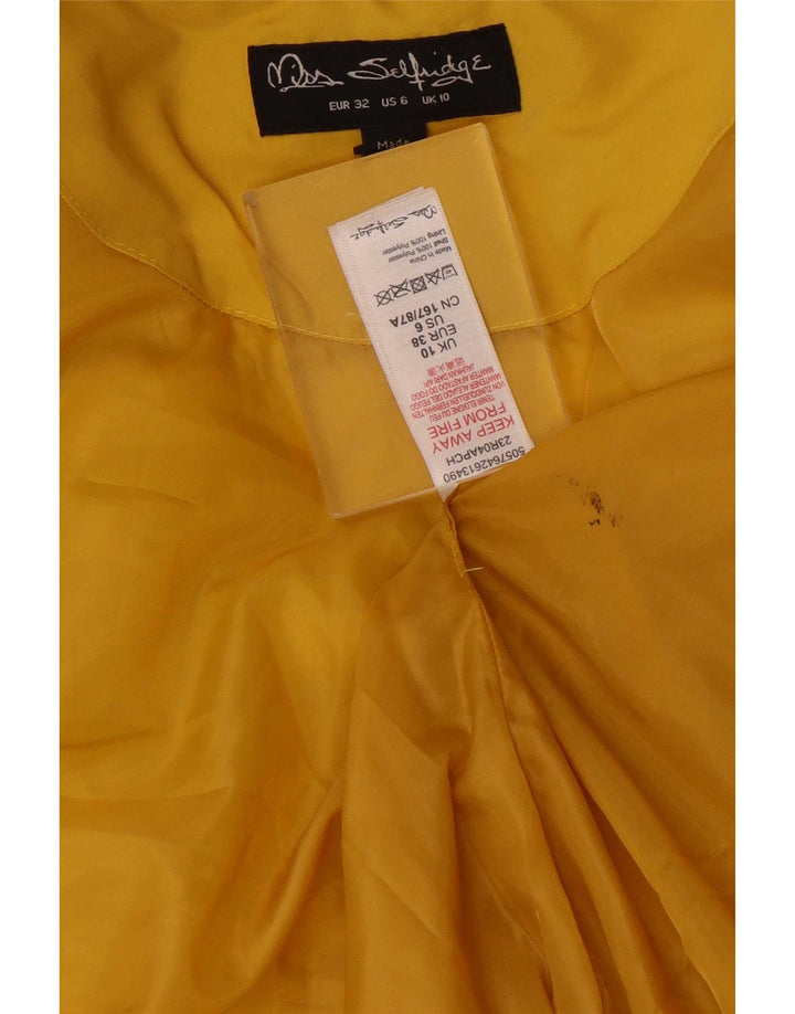 Miss Selfridge Γυναικείο μπουφάν με κουκούλα μεγάλου μεγέθους, 10 μικρό κίτρινο