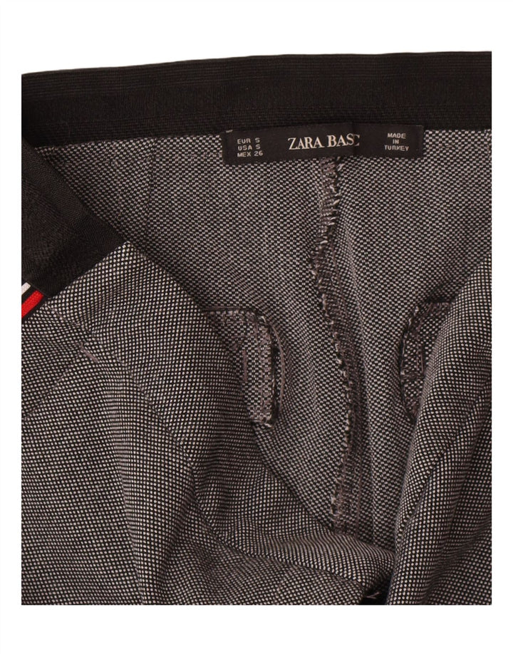 Zara Γυναικείο Slim παντελόνι Chino Small W27 L27 Grey Spotted