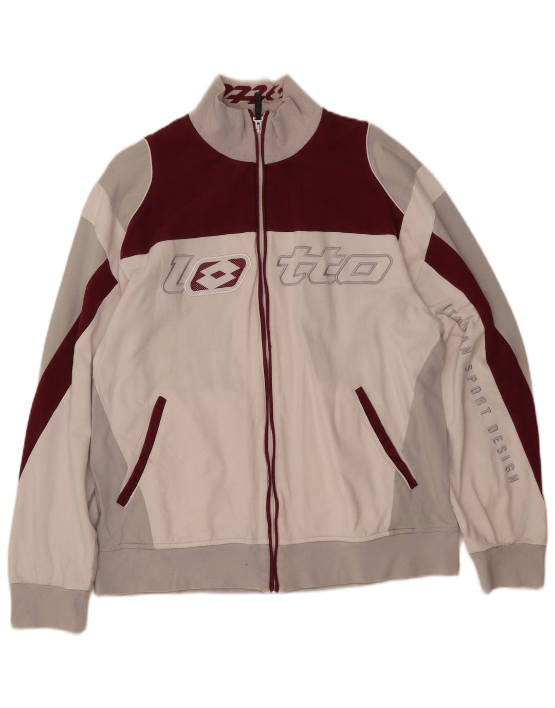 Γυναικεία αθλητική φόρμα γραφικών LOTTO Top Jacket UK 18 XL White Colourblock