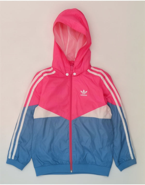 Adidas Κορίτσια αθλητική φόρμα με κουκούλα Top Jacket 6-7 Years Pink Colourblock