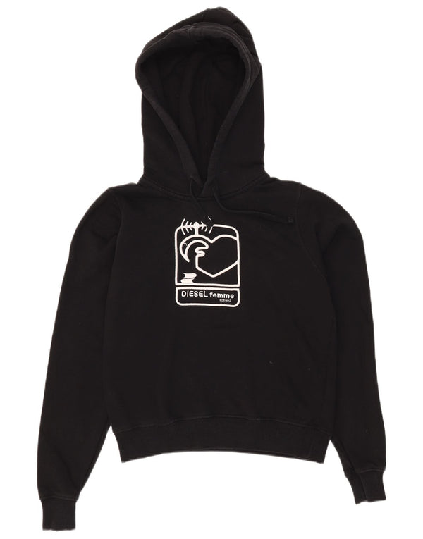 Ανδρικό Diesel Graphic Hoodie Jumper XS Μαύρο βαμβακερό