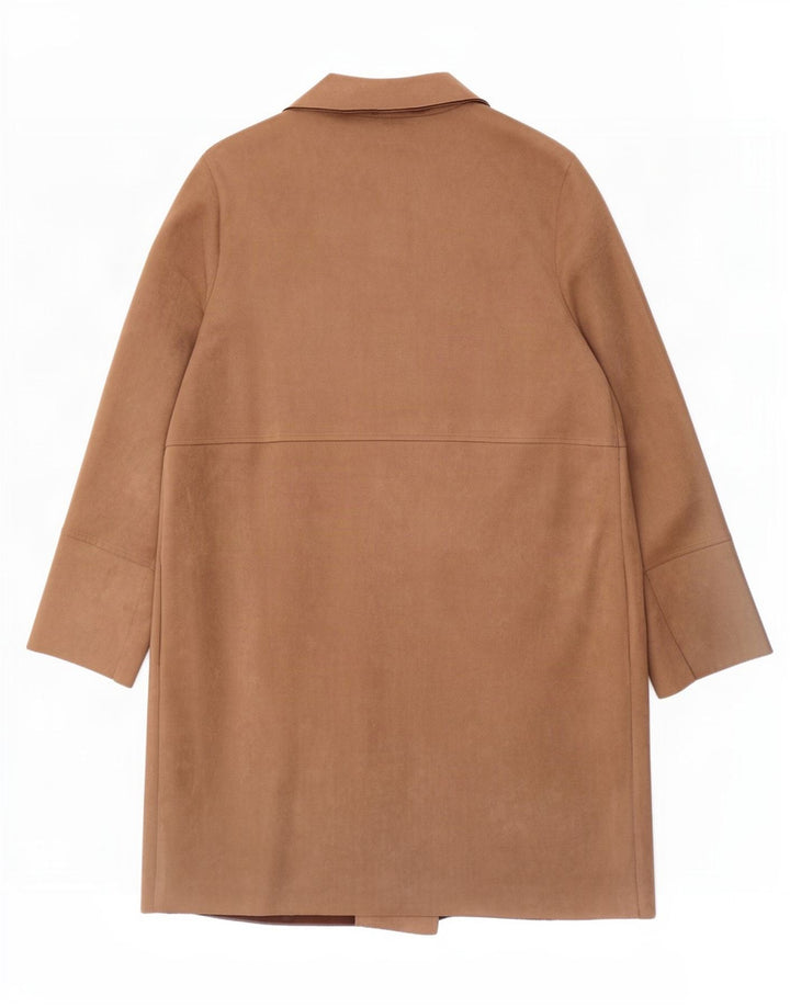 Zara Γυναικείο Ανοιχτό Παλτό UK 18 XL Καφέ Πολυεστέρας
