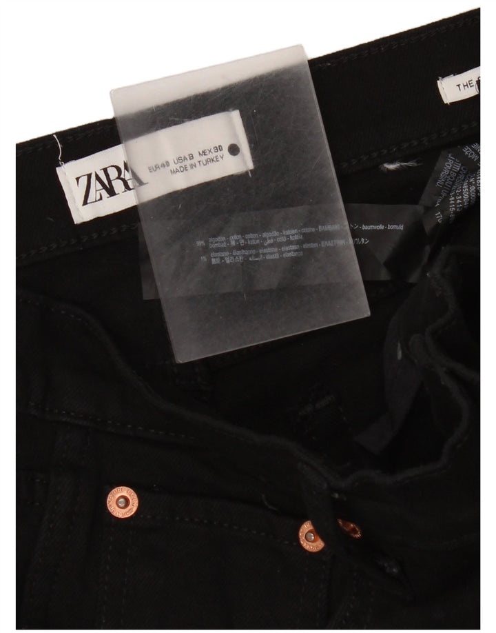 Zara Γυναικείο Slim Jeans EU 40 Medium W30 L32 Μαύρο βαμβακερό