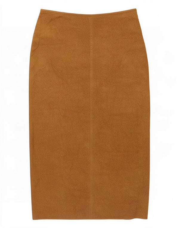 Vintage Γυναικεία Ψηλόμεση Μίντι Φούστα EU 48 2XL W34 Μπεζ