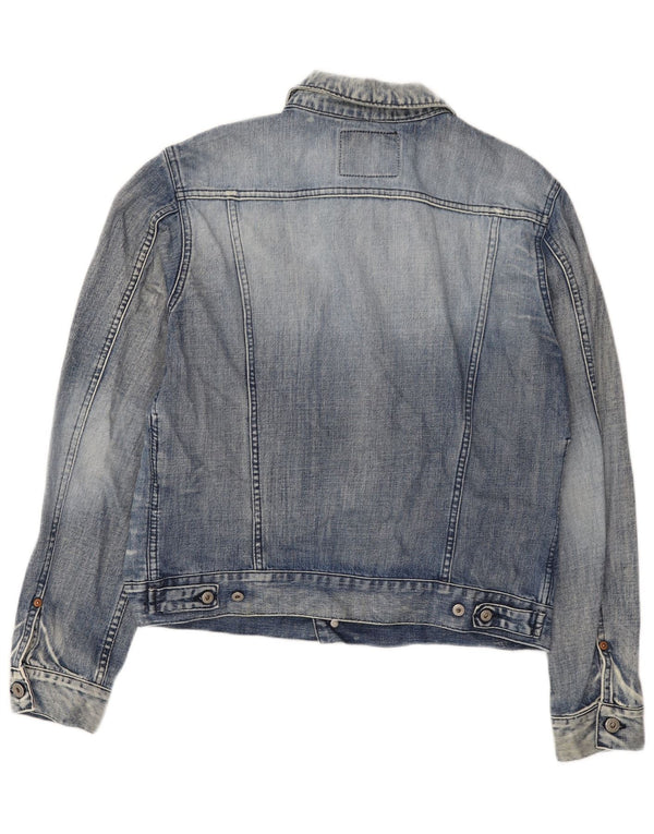 Guess Γυναικείο Τζιν Μπουφάν UK 16 Μεγάλο Μπλε Βαμβακερό