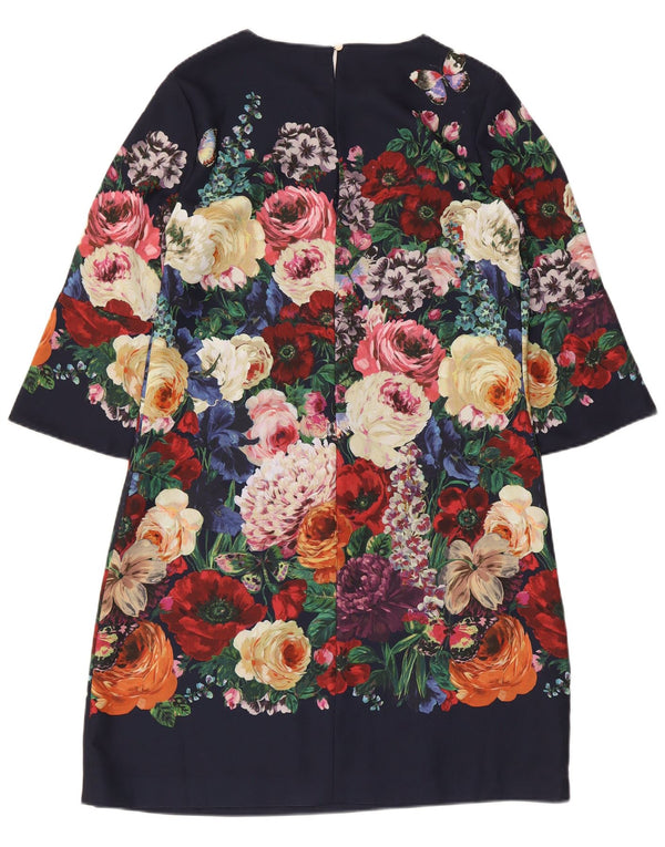 Γυναικείο φόρεμα Hobbs 3/4 Sleeve Shift UK 12 μεσαίο πολύχρωμο φλοράλ