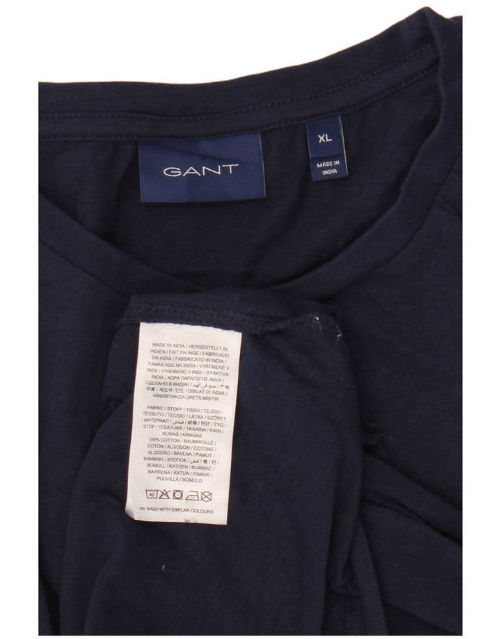 Ανδρικό T-Shirt Gant Top XL Navy Blue Cotton