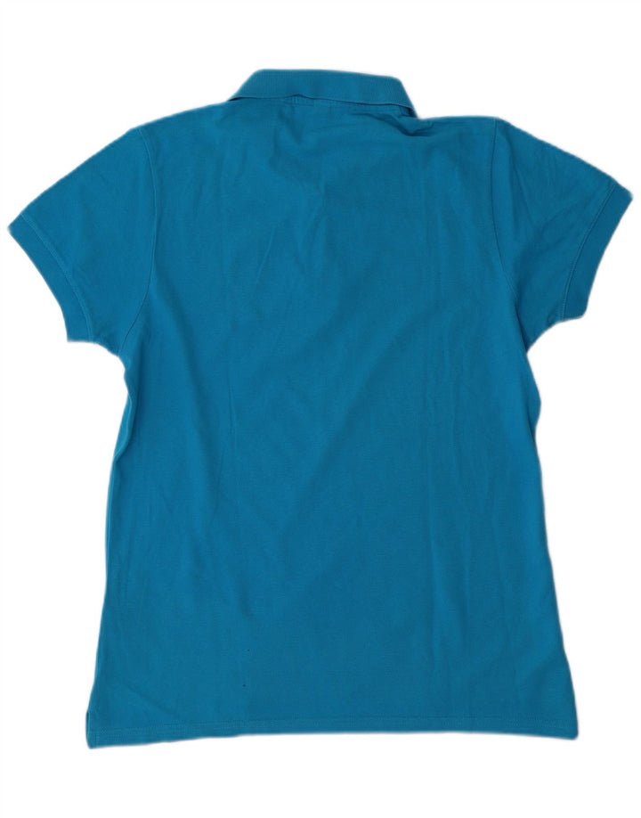 Ανδρικό μπλουζάκι πόλο MOSCHINO Μικρό μπλε βαμβακερό