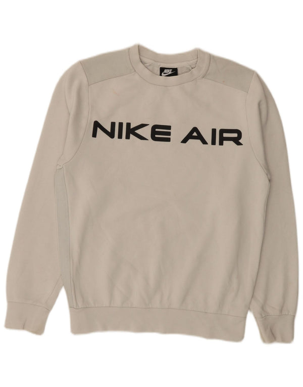 Nike Mens Graphic Sweatshirt Jumper XS White Cotton
