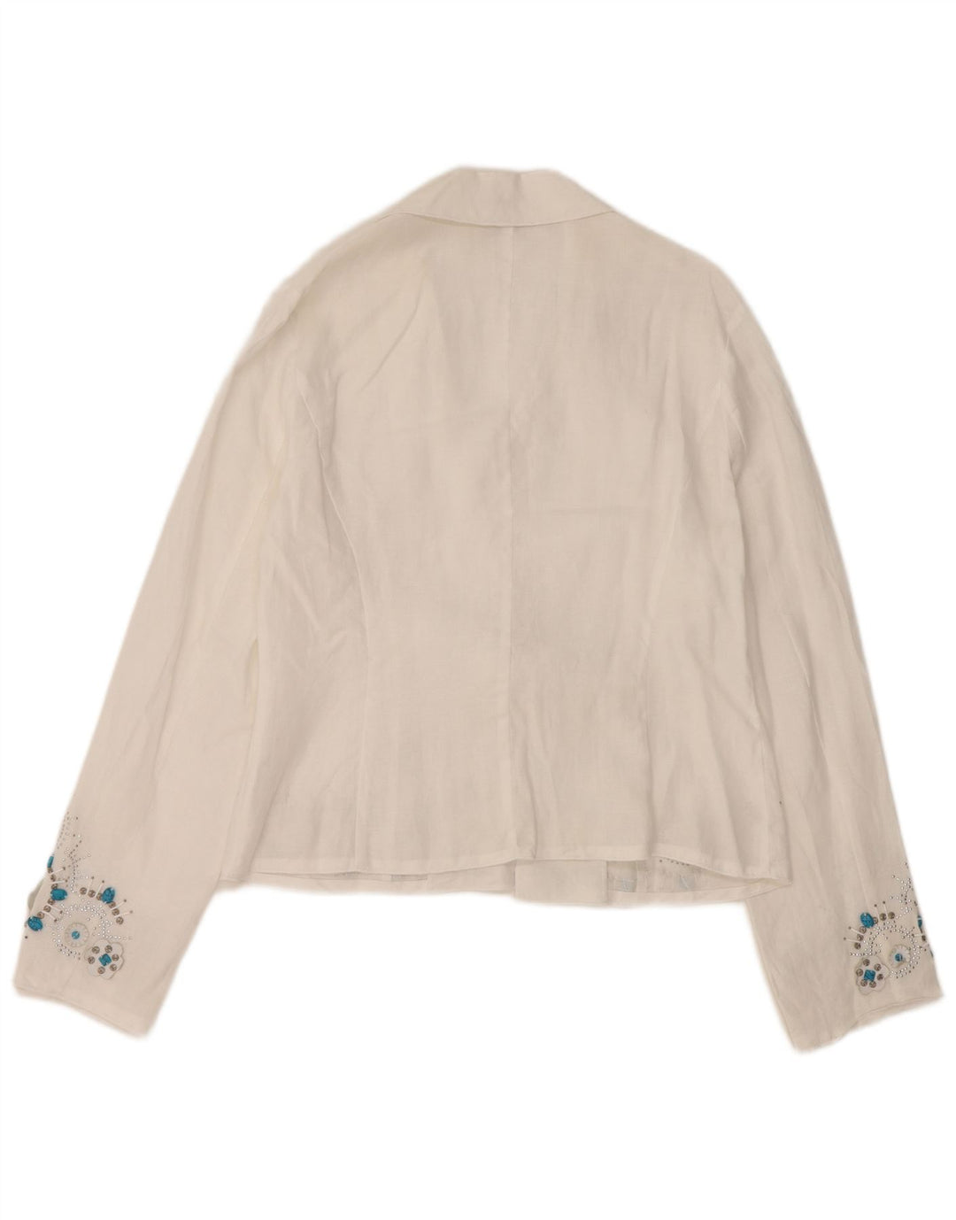 Γυναικεία ζακέτα DERBY Top UK 14 Large White Floral Ramie