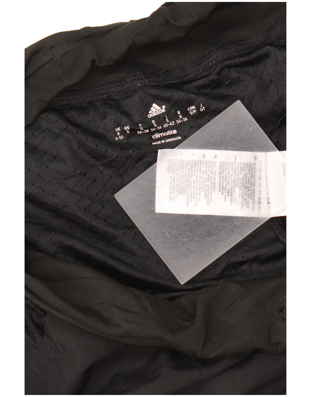 Γυναικείο αθλητικό σορτς Adidas Climalite UK 8/10 Μικρό μαύρο πολυεστέρα
