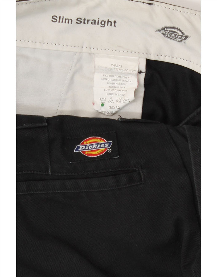 Dickies Ανδρικό ίσιο παντελόνι Chino W34 L32 Μαύρο πολυεστέρα