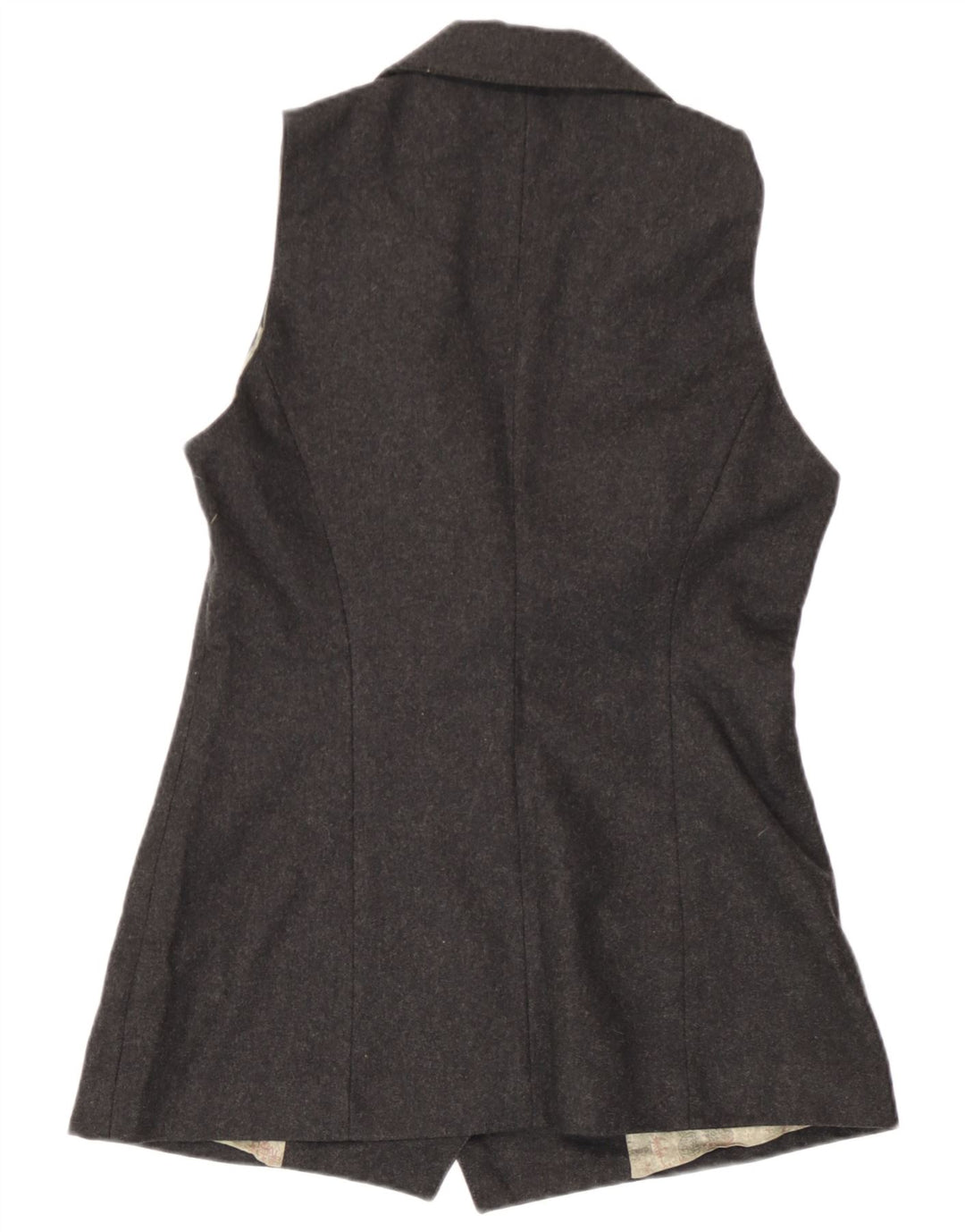 Vintage Γυναικείο Γιλέκο Longline UK 10 Small Grey Wool