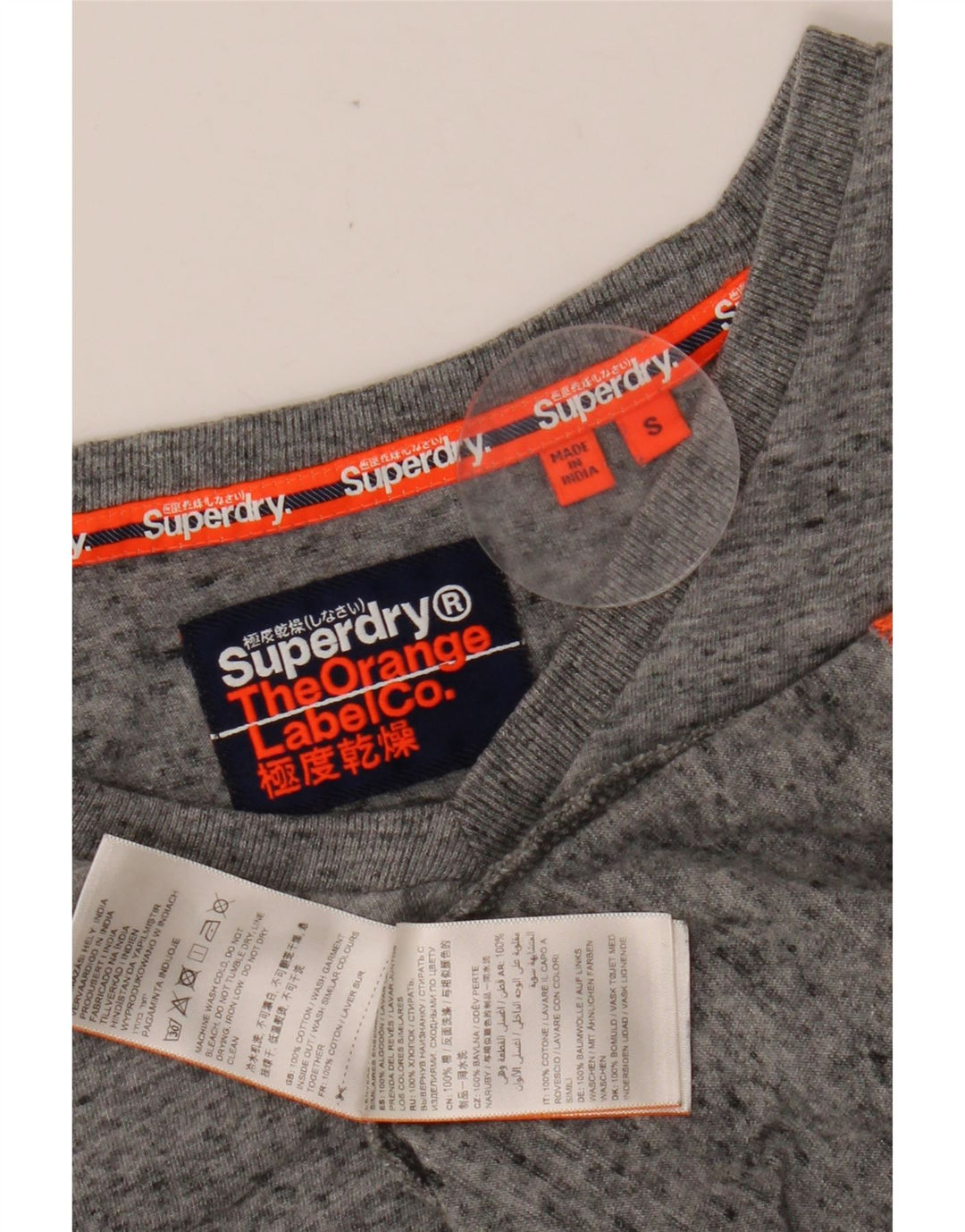 Ανδρικό T-Shirt SUPERDRY Μπλουζάκι από βαμβακερό μικρό γκρι χρώμα