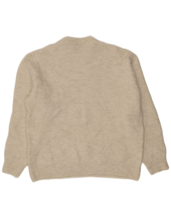 Ανδρικό πουλόβερ ZARA Crew Neck Jumper Μεγάλο Μπεζ Ακρυλικό