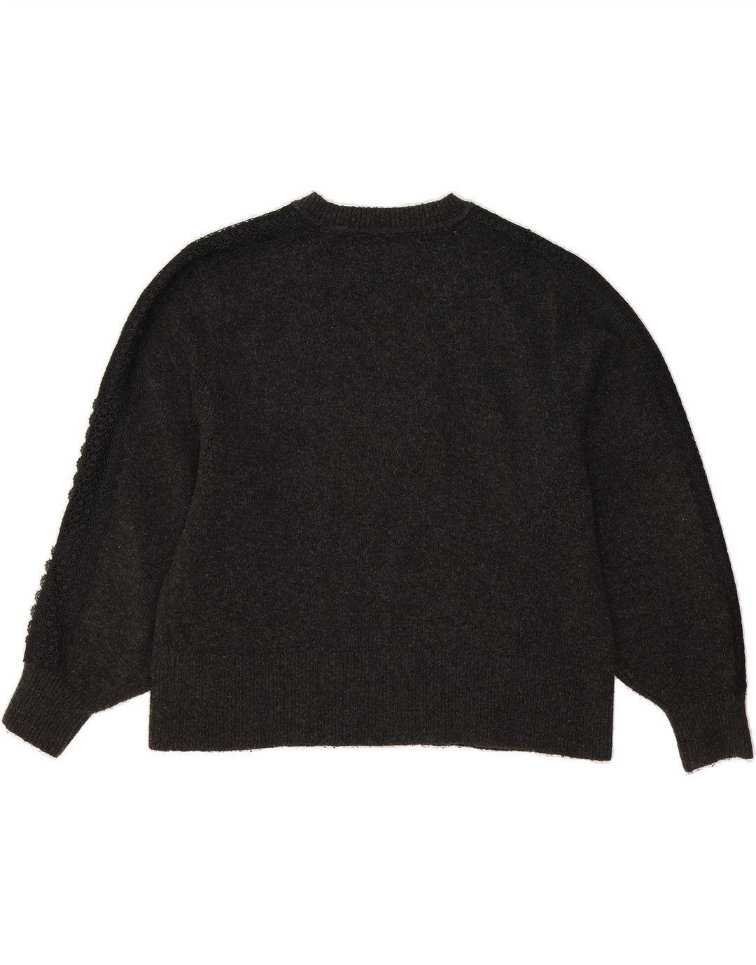 ZARA Womens Oversized V-Neck Jumper Sweater UK 10 Small Grey Flecked Vintage Zara and Second-Hand Zara from Messina Hembry 