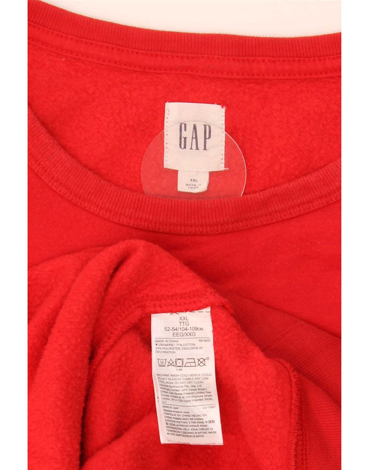 Ανδρικό γραφικό φούτερ Gap 2XL, κόκκινο βαμβακερό