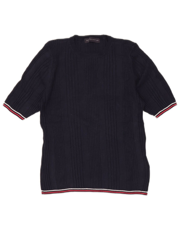 MARKS & SPENCER Γυναικείο πουλόβερ με λαιμόκοψη UK 14 Large Navy Blue