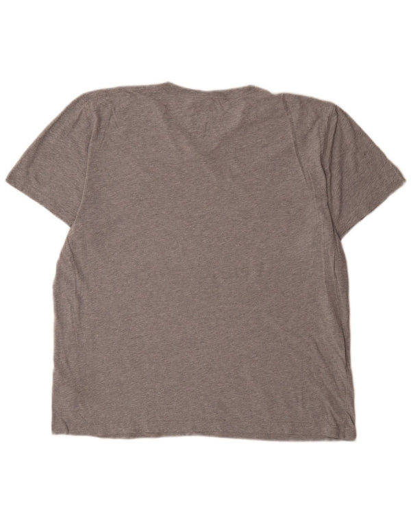Abercrombie & Fitch Mens T-Shirt Top XL Grey Flecked Cotton