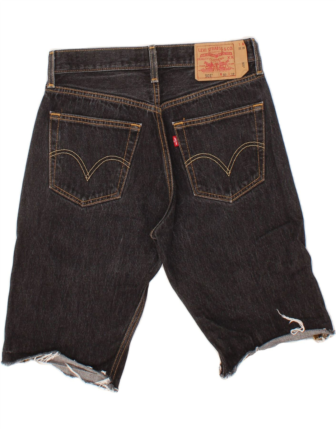LEVI'S Ανδρικό τζιν σορτς 501 W32 Μεσαίο μαύρο βαμβακερό