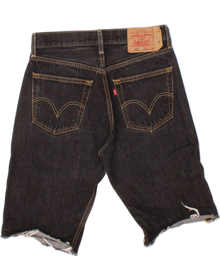 LEVI'S Ανδρικό τζιν σορτς 501 W32 Μεσαίο μαύρο βαμβακερό