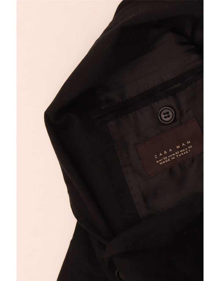Zara Ανδρικό σακάκι σακάκι με 2 κουμπιά EU 50 μεσαία μαύρη βισκόζη