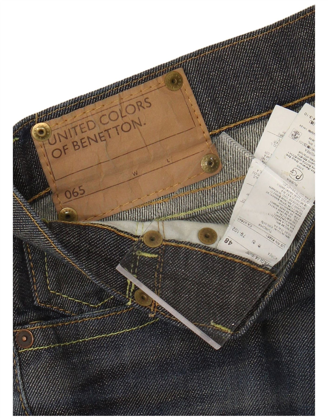 Benetton Ανδρικό Slim Jeans IT 48 Medium W34 L35 Blue Cotton
