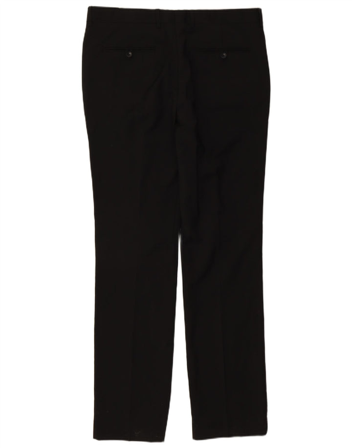 Zara Ανδρικό Slim Suit Παντελόνι EU 44 Large W34 L34 Μαύρο πολυεστέρα