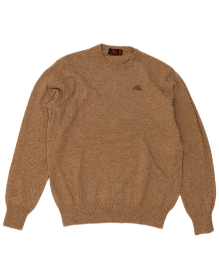 Ανδρικό πουλόβερ Kappa Crew Neck Jumper Μικρό Καφέ Lambswool