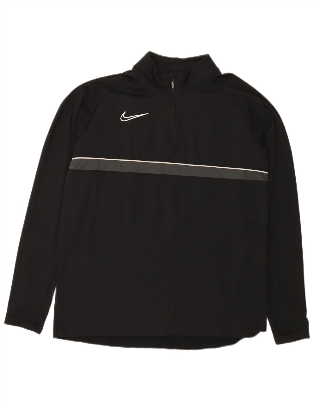 Ανδρική φόρμα πουλόβερ με φερμουάρ Nike Dri Fit Top Large Black Colourblock