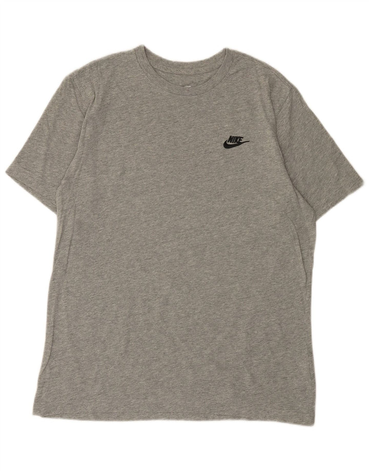 Ανδρικό T-Shirt NIKE Τοπ μεσαίο γκρι βαμβακερό