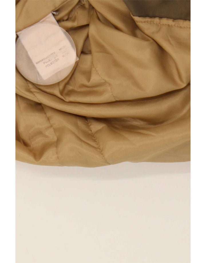 Vintage γυναικείο πανωφόρι με κουκούλα UK 14 Large Khaki Polyester