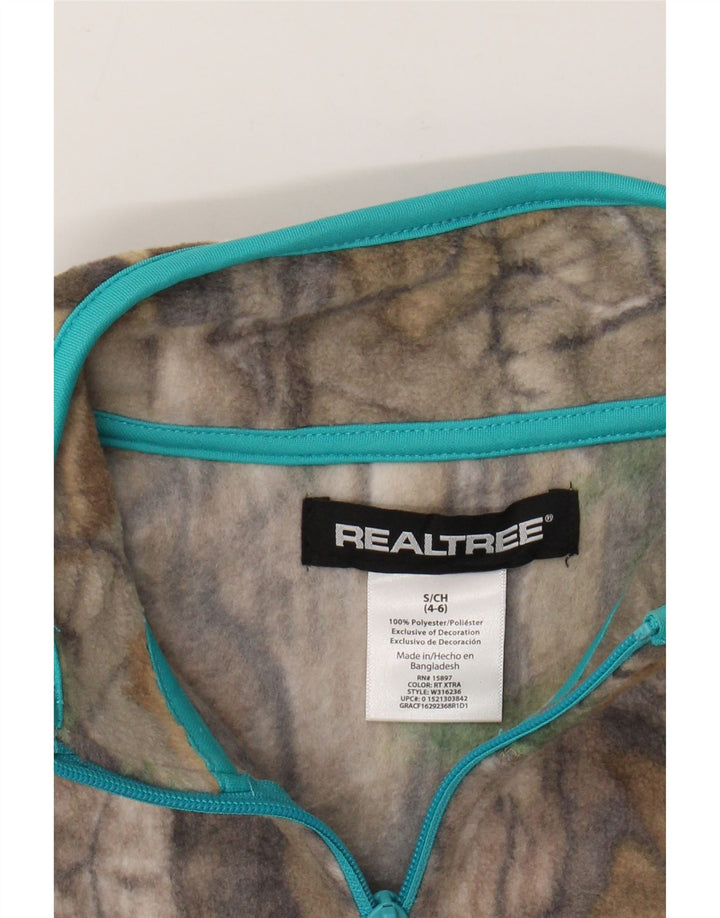 REALTREE Γυναικείο Fleece Jacket US 4/6 Small Brown Colourblock