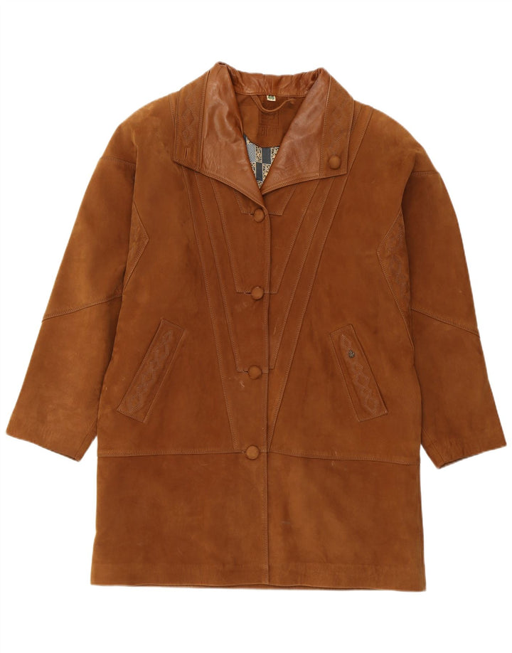 Γυναικείο παλτό HEITORN Suede EU 46 XL Δερμάτινο καφέ