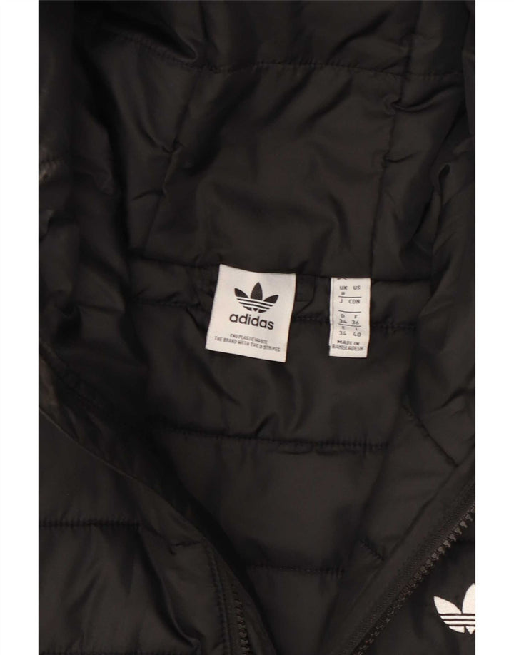 Γυναικείο μπουφάν με κουκούλα Adidas UK 8 Small Black Polyester