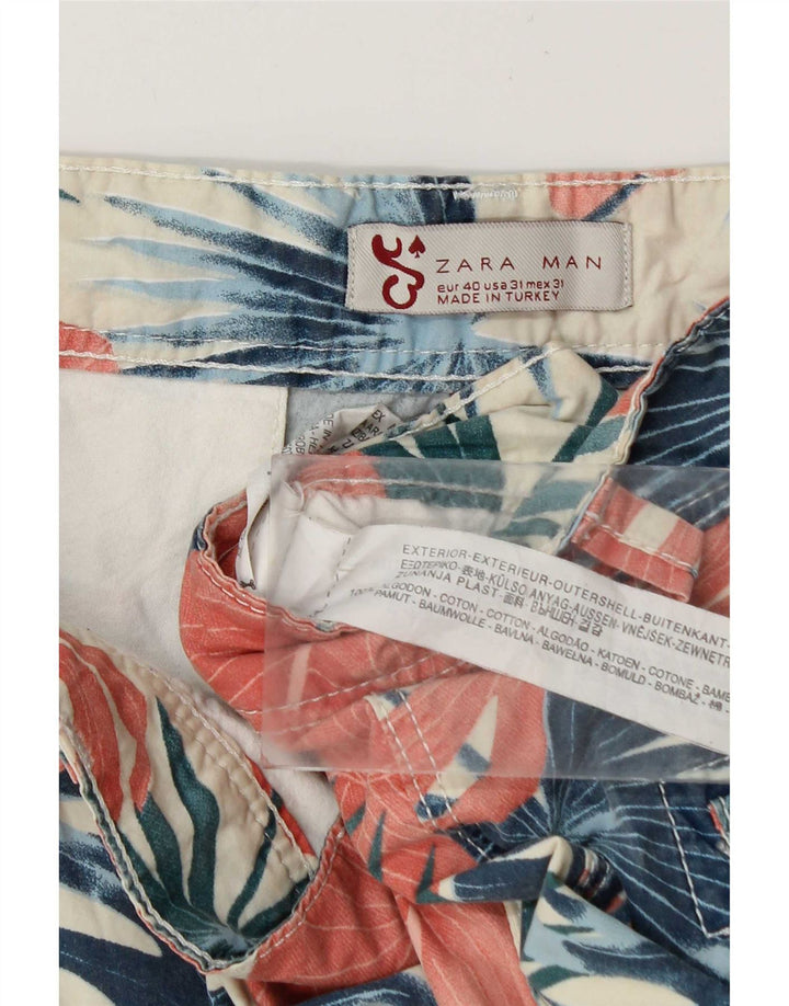 Zara Ανδρικό σορτς Cargo EU 40 Medium W31 Πολύχρωμο Βαμβακερό Floral