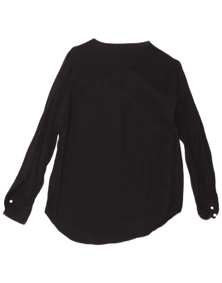 Γυναικεία μακρυμάνικη μπλούζα J. CREW τοπ UK 10 Small Black Viscose