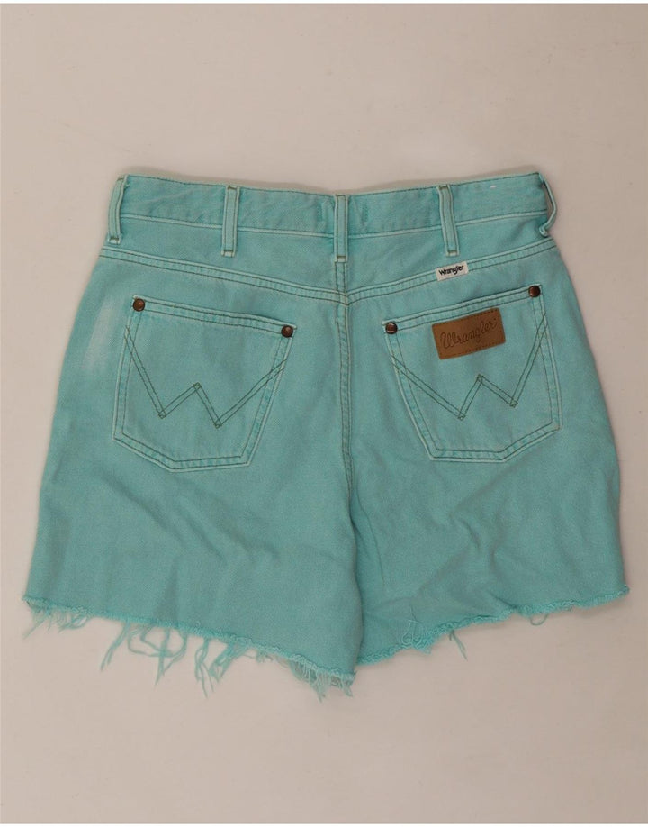 Γυναικείο τζιν σορτς WRANGLER W28 Βαμβακερό μεσαίο τιρκουάζ