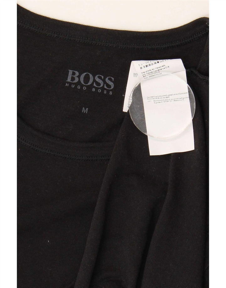 Ανδρικό T-Shirt Hugo Boss Τοπ μεσαίο μαύρο βαμβακερό