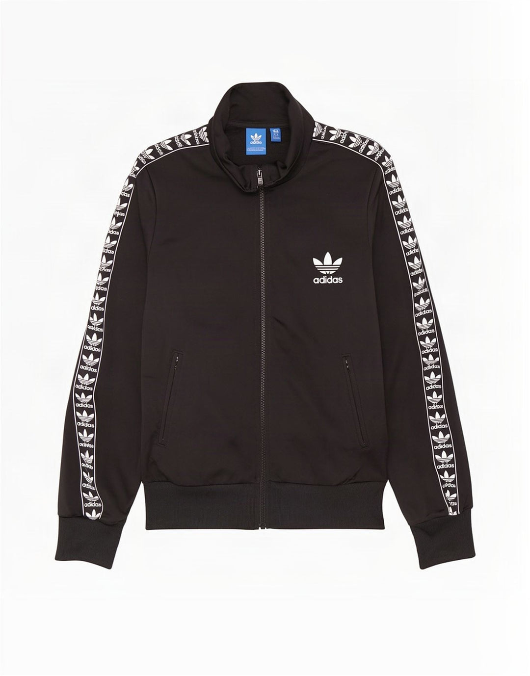 Γυναικεία αθλητική φόρμα γραφικών Adidas Top Jacket UK 10 Small Black Polyester