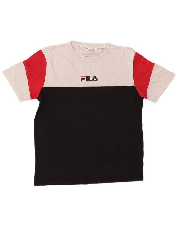Ανδρικό T-Shirt Fila Top Medium Black Colourblock