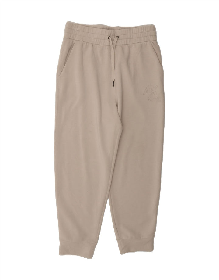 ARMANI EXCHANGE Womens Tracksuit Trousers Joggers UK 14 Medium Beige Vintage Armani Exchange and Second-Hand Armani Exchange from Messina Hembry 