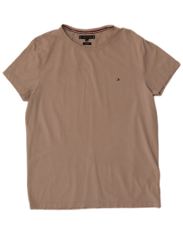 Tommy Hilfiger Ανδρικό T-Shirt Extra Slim Top XL Γκρι βαμβακερό