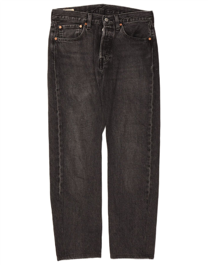 Levi's Mens 501 Straight Jeans W31 L29 Μαύρο βαμβακερό