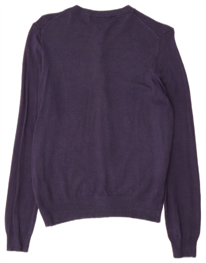 Marks & Spencer Γυναικεία ζακέτα πουλόβερ UK 12 Medium Navy Blue Viscose